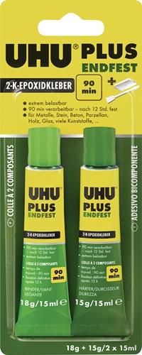 UHU 2K-Epoxidharzklebstoff PLUS ENDFEST 33g gelblich Tube UHU