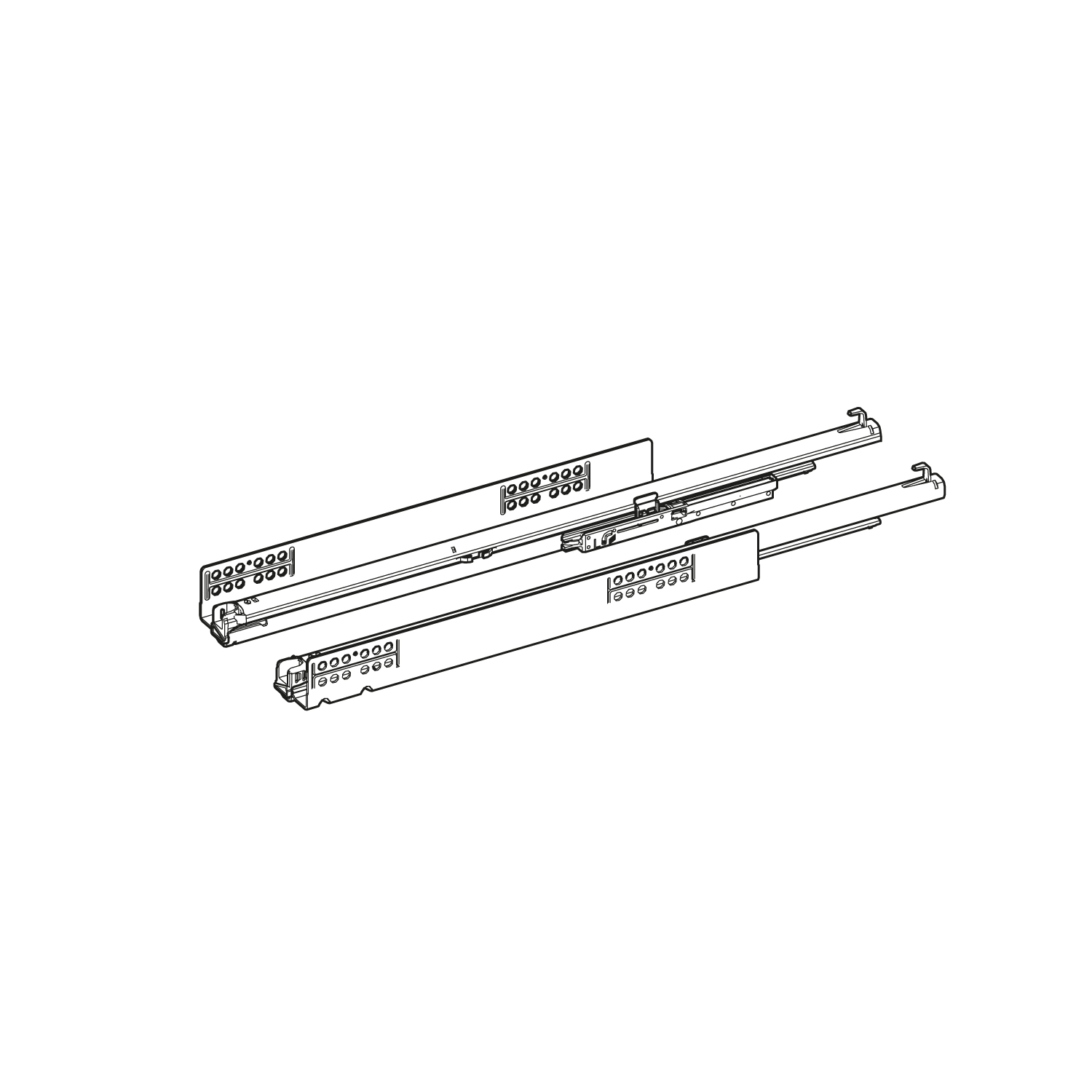 HETTICH Vollauszug Quadro V6 YOU XS (10 kg) mit Silent System, Push to open Silent kompatibel, 270 mm, rechts, 9256945
