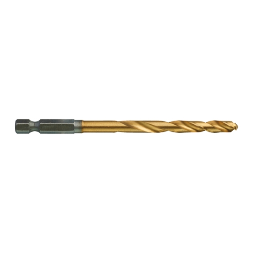 MILWAUKEE 6,0 x 105 mm SHOCKWAVE Metallbohrer HSS-G RED HEX Titan 1/4" 10er Pack
