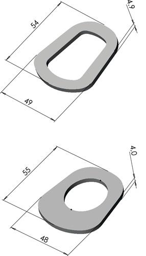 VALPRO Ersatzdichtung f.Valpro Kraftstoffkanister L.54mm B.49mm H.4,8mm 5 St.im Btl.