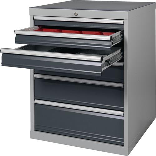 Nordwest Schubladenschrank H1019xB705xT736mm lichtgrau/anthrazitgrau 6 Schubl.