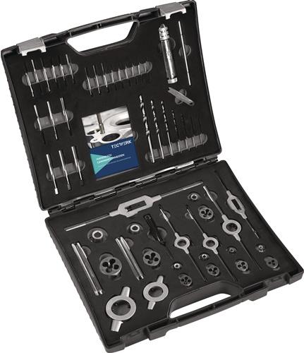 TECWERK Gewindeschneidzeugsatz M3-M12 52-tlg.HSS Ku.-Koffer TECWERK