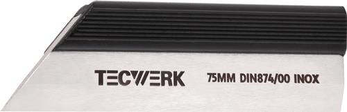 TECWERK Haarlineal DIN 874/00 L.125mm Spezialstahl Q.23x5mm TECWERK