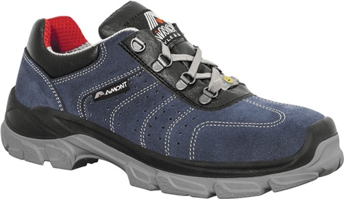 Sicherheitsschuh Arco blau gelochtes Leder S1 SRC ESD EN20345 AIMONT