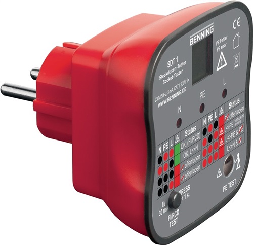BENNING Steckdosentester SDT 1 z.Prüfung v.Schutzkon.steckd.BENNING BENNING Steckdosentester SDT 1 z.Prüfung v.Schutzkon.steckd.BENNING
