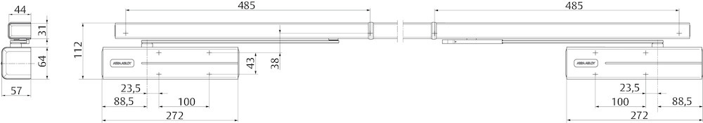 effeff Gleitschiene DCG-22-10, Aluminium