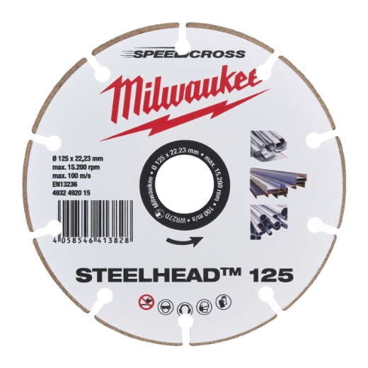 für Stahl, Edelstahl und Beton Diamanttrennscheibe DH STEELHEAD 125 mm