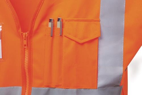 FELDTMANN Warnweste EWALD Gr.XL orange EN ISO 20471 Kl.EN ISO 13688 SAFESTYLE