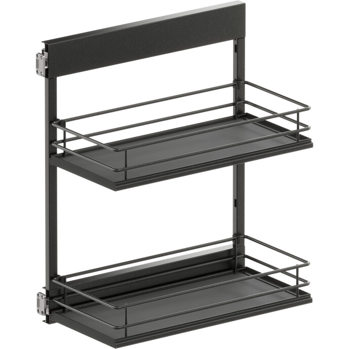 Seitenwandauszug SUB-Side, Korbset, 2x 300er, 35°-R, Premea, lavagrau Vauth Sagel
