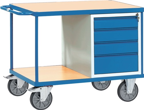 FETRA Werkstattwagen H900xB1050xT700mm lichtgrau/brillantblau 1x105,2x120,1x180mm