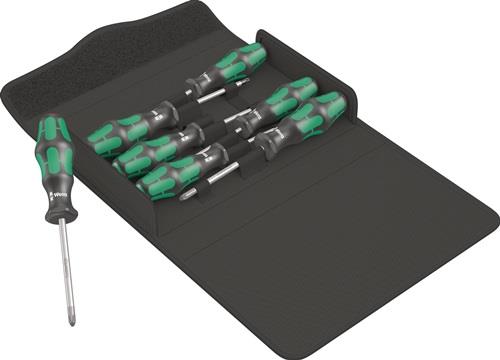 WERA Schraubendrehersatz Kraftform 300/7 Set 1 7-tlg.Schlitz/PH/PZD/TX