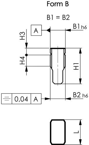 AMF Nutenstein DIN 6323 Nennmaß der Nut 20/20mm Form B lose sitzend AMF