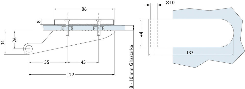 HERMAT Glastürband 6215, Aluminium