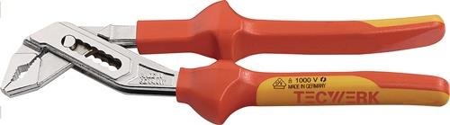 TECWERK Wasserpumpenzange L.250mm Spann-W.6-44mm verchr.VDE Mehrkomp.-Hüllen TECWERK