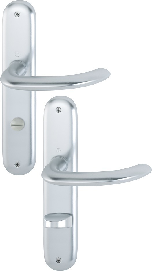 HOPPE® Drückergarnitur mit Langschild Marseille 1138/273P, Aluminium, 2785542