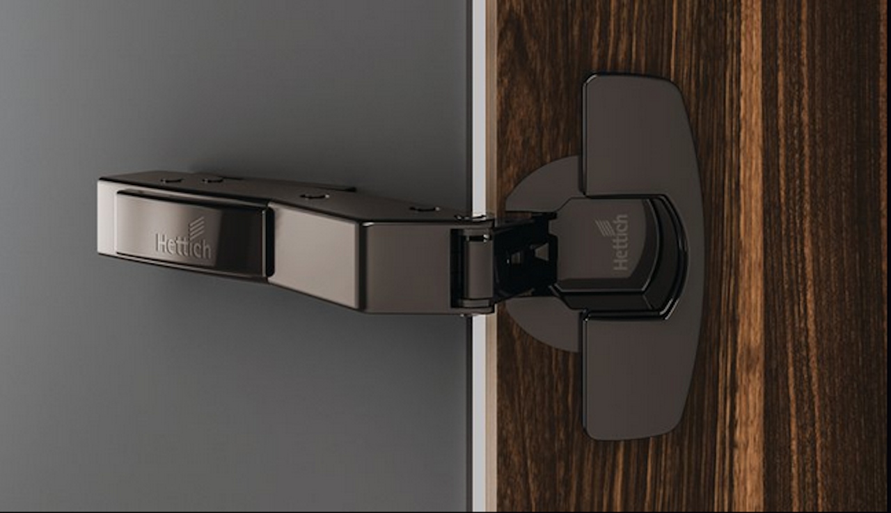 HETTICH Sensys Winkelscharnier W30 ohne Schließautomatik in obsidianschwarz,