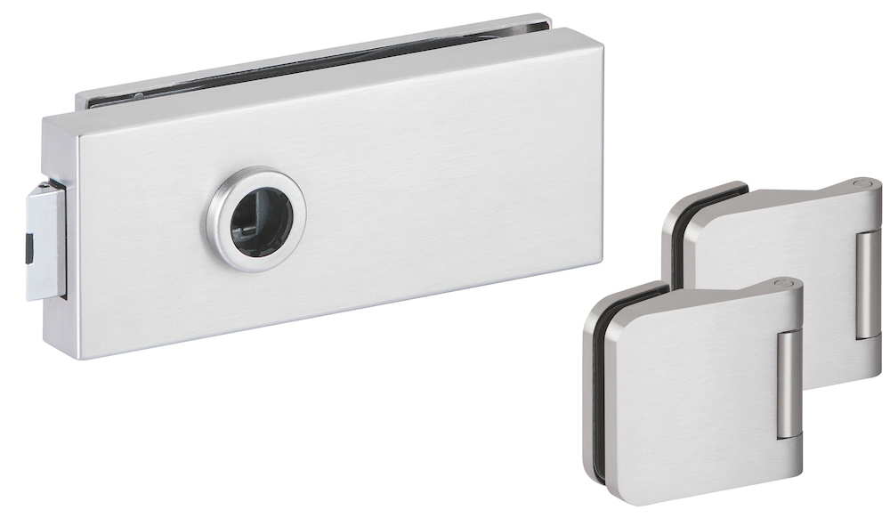 HERMAT Ganzglastürschloss TREVISO 6071/6315, Edelstahl
