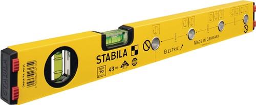 STABILA Wasserwaage 70 Electric 120cm Alu.gelb ± 0,5mm/m STABILA