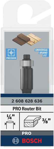 BOSCH Bündigfräser 1/4", D1 9,5 mm, L 14,3 mm, G 56 mm