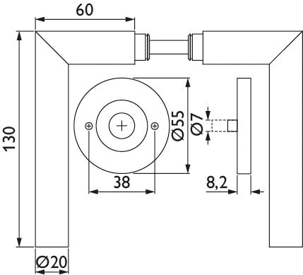 HERMAT Drückergarnitur ohne Schlüsselrosette BASIC 02 1802/2073.KGI, Klasse 4, Edelstahl HERMAT Drückergarnitur ohne Schlüsselrosette BASIC 02 1802/2073.KGI, Klasse 4, Edelstahl