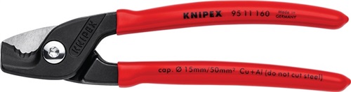 KNIPEX Kabelschere L.160mm Ku.-Überzug KNIPEX