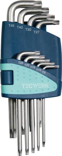 TECWERK Winkelschraubendrehersatz 9-tlg.T9-T45 Ku.-Halter TECWERK