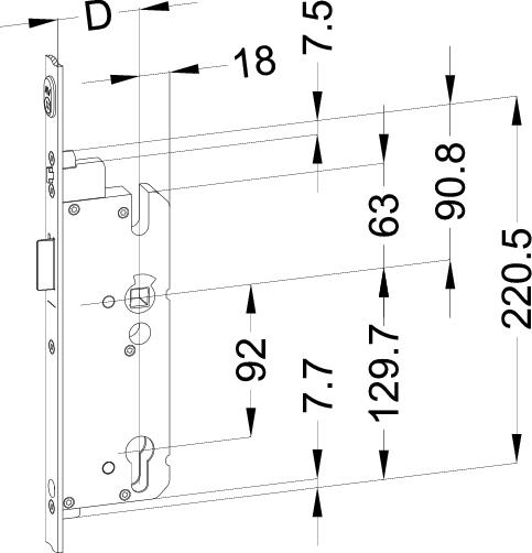 WINKHAUS Automatik STV StulpschieneT-G3 SK AV3 OR 45-9 92/8 MPL BL,