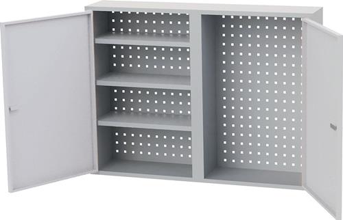 BEDRUNKA+HIRTH Hängeschrank H750xB1000xT200mm Vollblechtüren lichtgrau/lichtgrau