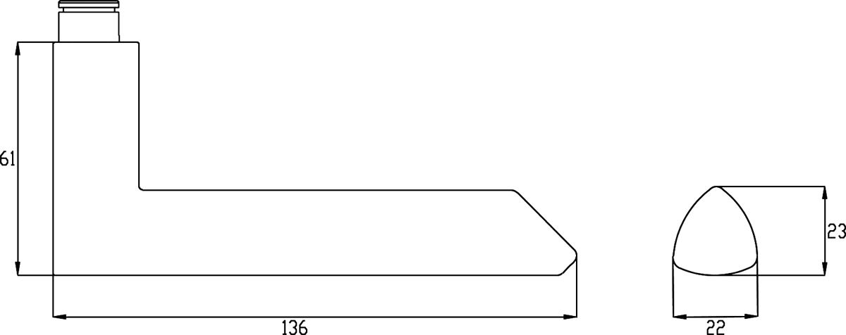 KARCHER DESIGN ER55 0DS Griffpaar Paris ohne Griffrosette, inkl. Stift in Edelstahl matt, Edelstahl