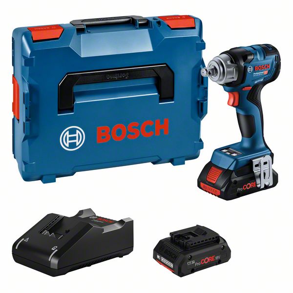 BOSCH Akku-Drehschlagschrauber GDS 18V-330 HC, L-BOXX 136, 2 x Akku ProCORE18V 4.0Ah