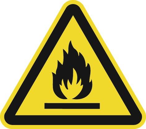 Nordwest Warnzeichen ASR A1.3/DIN EN ISO 7010 200mm Warnung feuergefährliche Stoffe Ku.