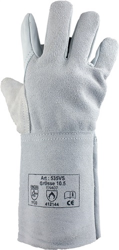ASATEX Schweißerhandschuhe Gr.10,5 naturfarben Rindnarben-/Spaltleder 12 PA