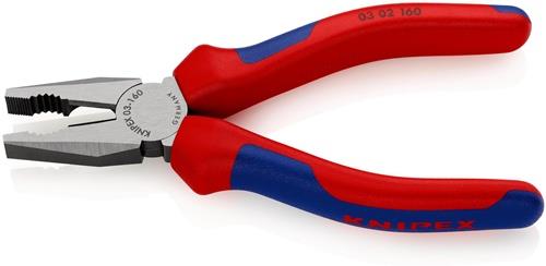 KNIPEX Kombizange L.160mm pol.Mehrkomp.-Hülle KNIPEX