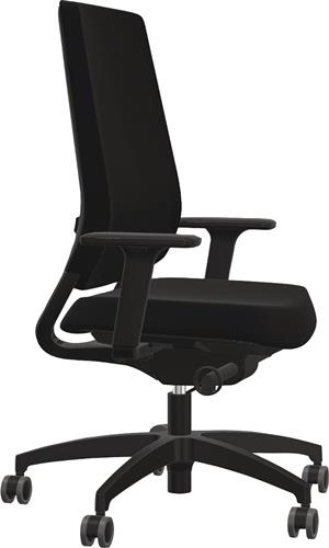 DAUPHIN Bürodrehstuhl m.Synchr.-Techn.schwarz m.Lehnen Trgf.150kg DAUPHIN