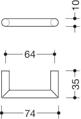 HEWI Bügelgriff 562.10.64, Polyamid, 562.10.64 90