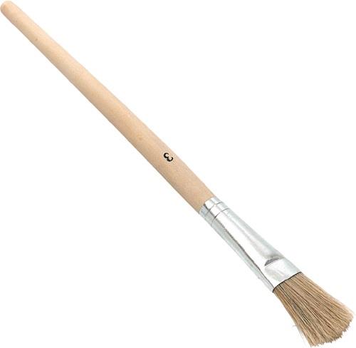 NÖLLE Emaillelackpinsel L.200mm B.15mm H.5mm Gr.2 helle Borste Weißbl.roh.Holzst NÖLLE