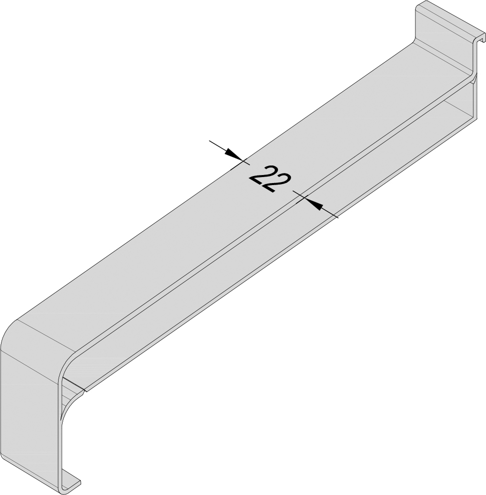 GUTMANN Gleitabschluss KF 250, 165 mm, ähnlich lichtgrau