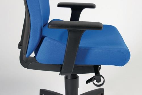 DAUPHIN Bürodrehstuhl m.Synchr.-Techn.grau 400-520mm m.Lehnen Trgf.110kg DAUPHIN