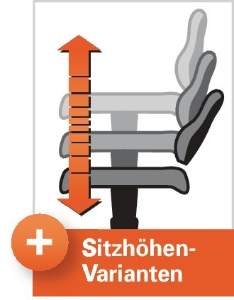 PROMAT Arbeitsdrehstuhl Bodengleiter+Fußring Integralschaum schwarz 580-850mm PROMAT