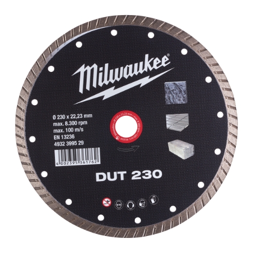MILWAUKEE Universal geschlossen Diamanttrennscheibe DUT 230 mm