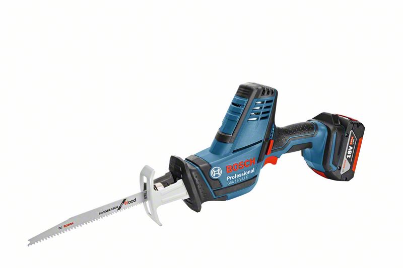 BOSCH Akku-Säbelsäge GSA 18 V-LI C, mit 2 x 5.0 Ah Li-Ion Akku, L-BOXX