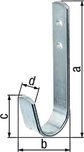 GAH Wandhaken einfach A.30mm STA verz.H.90mm GAH