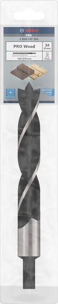 BOSCH Holzspiralbohrer Standard, 24 x 140 x 215 mm, d 13 mm