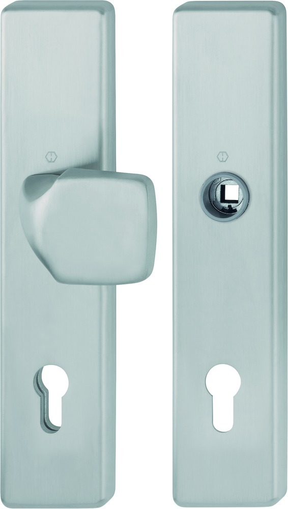 HOPPE® Schutz-Wechselgarnitur mit Langschild E61G/2221/2210, ohne Lochteil, 8/10/92 mm, ES 1 (SK2), Edelstahl, 11980023