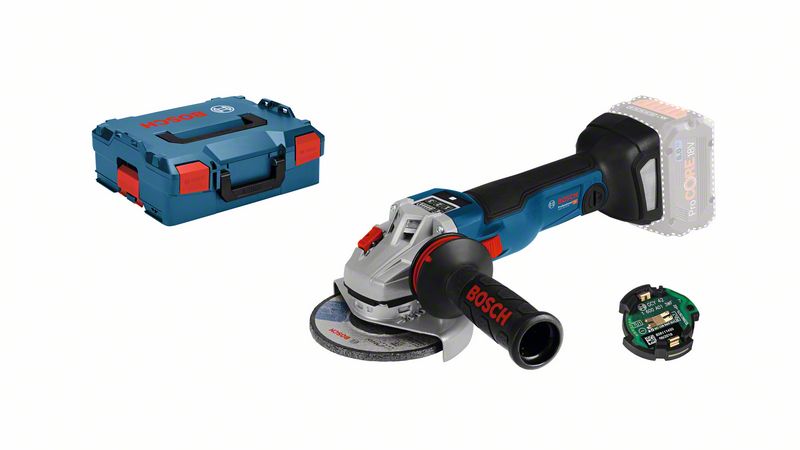 BOSCH Akku-Winkelschleifer GWS 18V-10 SC, Solo Version, GCY 30-4, L-BOXX