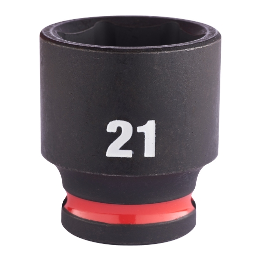 MILWAUKEE 21 x 34 mm SHOCKWAVE Schlagnuss 3/8" kurz