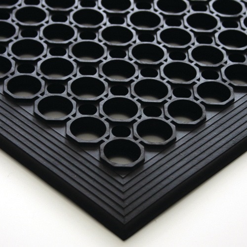 COBA Arbeitsplatzbodenbelag Fertigmatte L1500xB900mm schwarz NBR-Gummi High-Duty