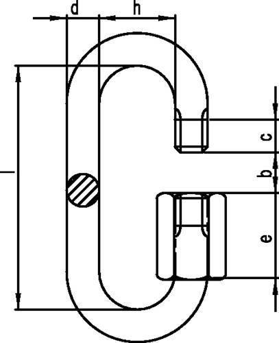 PROMAT Kettenschnellverschluss Gr.4 Innen-H.33mm Öffnungs-W.5,5mm ZN
