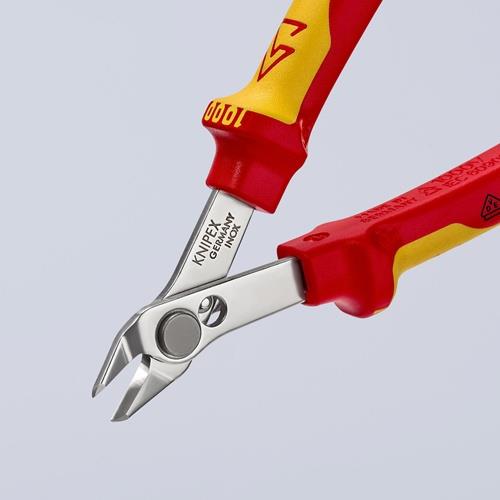 KNIPEX Elektronikseitenschneider Electronic Super-Knips L.125mm Form 0 Facette nein VDE