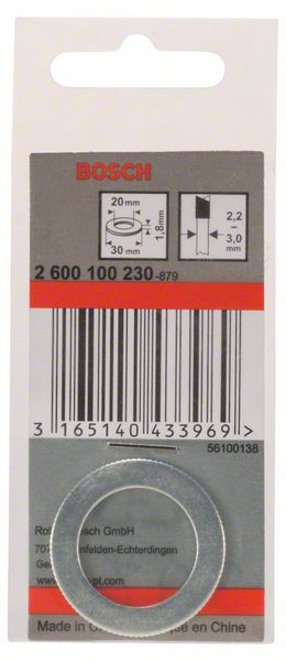 BOSCH Reduzierring für Kreissägeblätter, 30 x 20 x 1,8 mm